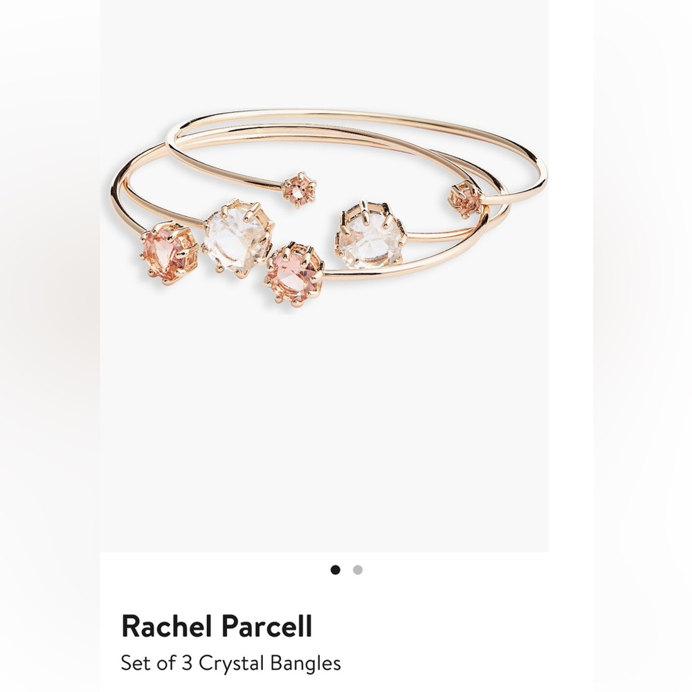 Rachel Parcell Set of 3 Crystal Bangles